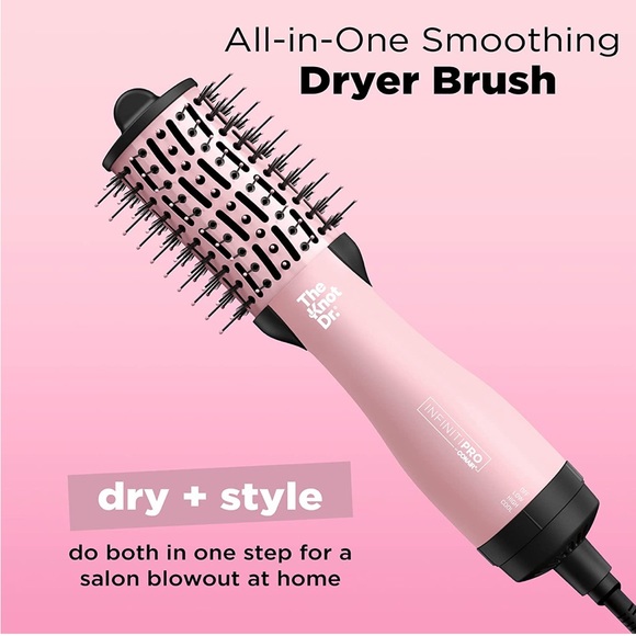 CONAIR Hair Conair Infinitipro Allinone Mini Oval Dryer Brush Pink